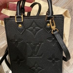 New, never used- Louis Vuitton Petite Sac plat- Black